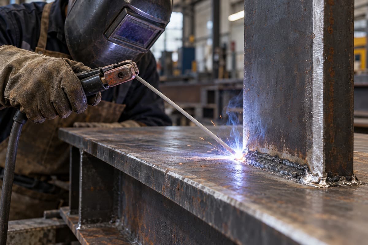 Proceso de soldadura con electrodo 7018.